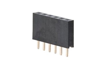 ナイロン ピンヘッダー FSS-41057(T〇) ソケット(角)2.54mmピッチ ストレート(1列) 接続側0.64mmピン